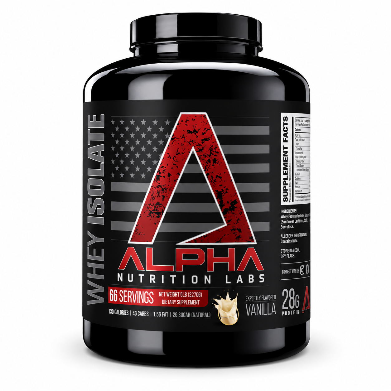 Alpha Nutrition - Whey Isolate Protein 5 lbs