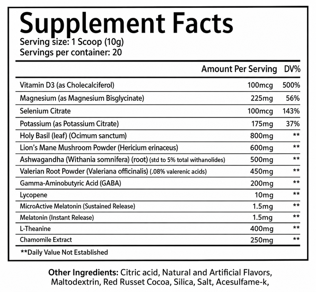 TROPONIN SUPPLEMENTS - HIT THE RACK (Sleep support)