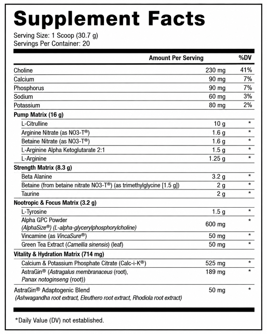 Nutrabio - Stim Free Pre