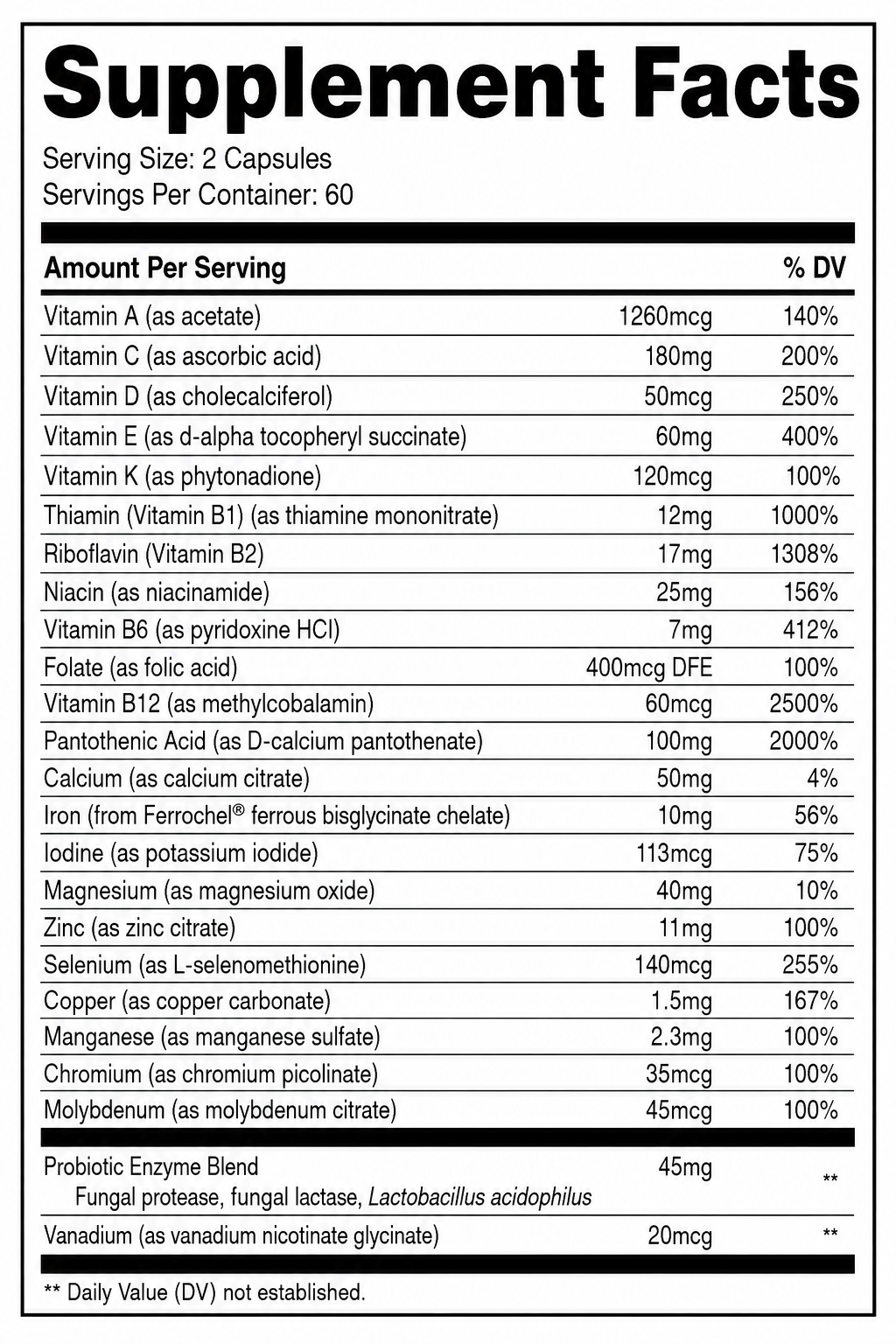 Nutricost - Multivitamin w/ Probiotics