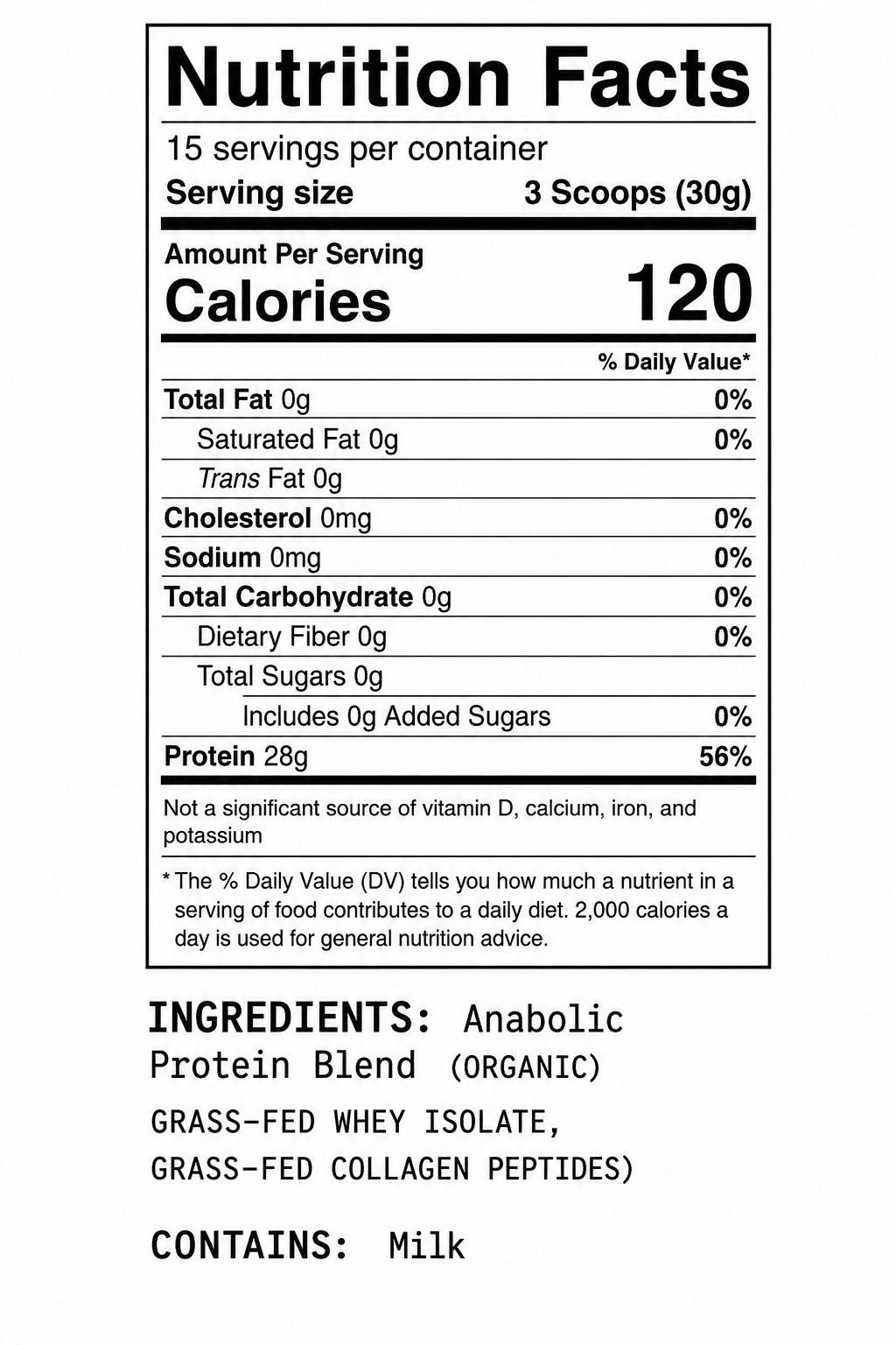 Muscle Boosters - Unflavored Savory Protein Powder