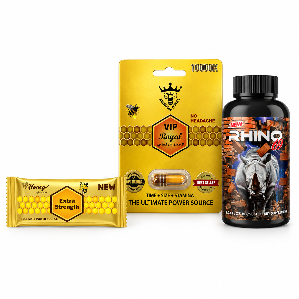 Men’s Performance Sample Pack | Honey! For Him, VIP Royal & Rhino